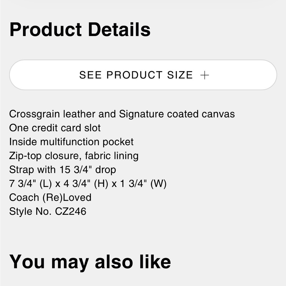 Coach 🩶🩵 mini Grey Blue Signature Canvas Pouch bag wristlet purse NWOT - Picture 3 of 15